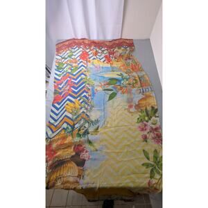 Dana Xu 100% Silk Oversized Floral Scarf/Shawl